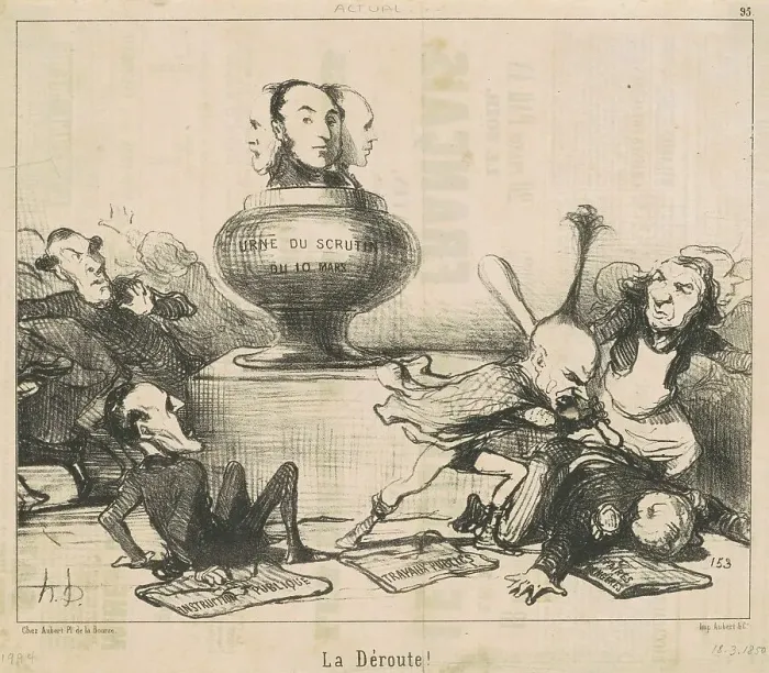 Framed Print : La dêroute!, 19th century. Creator: Honore Daumier Framed Print : La dêroute!, 19th century. Creator: Honore Daumier