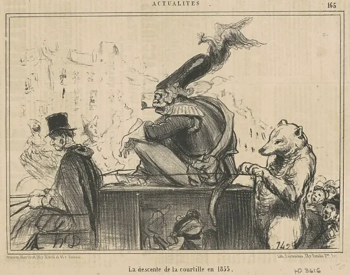 Framed Print : La descente de la courtille en 1855, 19th century. Creator: Honore Daumier Framed Print : La descente de la courtille en 1855, 19th century. Creator: Honore Daumier