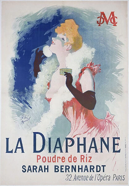 La Diaphane. Poudre de Riz (Poster), 1896-1898. Creator: Chéret, Jules (1836-1932)