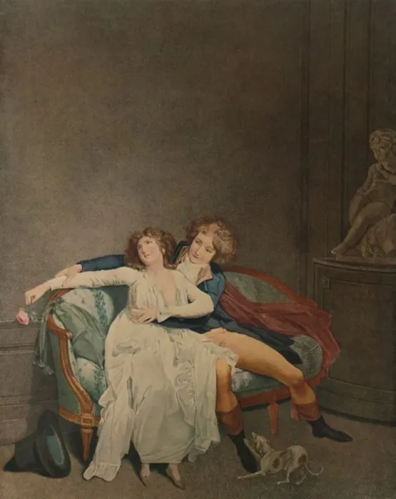 Framed Print : La Dispute De La Rose, c1840, (1913). Artist: Joseph Eymar Framed Print : La Dispute De La Rose, c1840, (1913). Artist: Joseph Eymar