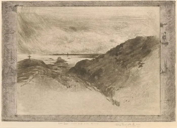 Framed Print : La Falaise: Baie de Saint-Malo (The Cliff: Saint-Malo Bay), 1886 / 1890 Framed Print : La Falaise: Baie de Saint-Malo (The Cliff: Saint-Malo Bay), 1886 / 1890