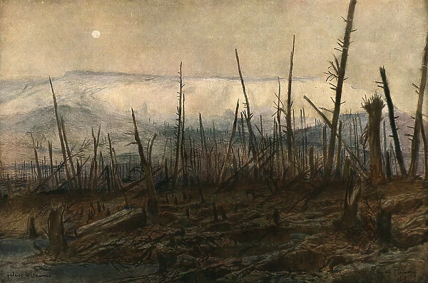 La falaise de Craonne, 1917. Creator: Francois Flameng