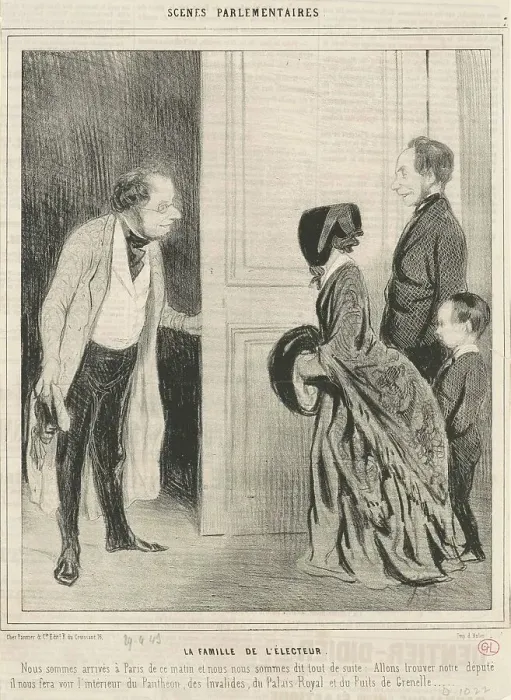 Framed Print : La famille de l'électeur, 19th century. Creator: Honore Daumier Framed Print : La famille de l'électeur, 19th century. Creator: Honore Daumier