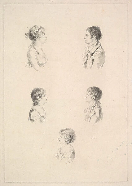 La Famille Renouard (The Renouard Family), 1801. Creator: Augustin de Saint-Aubin