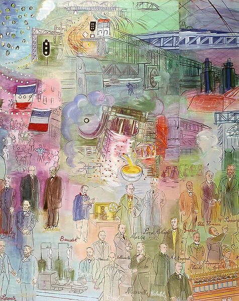 La Fee Electricite (The Spark of Life) (detail), 1937. Artist: Raoul Dufy