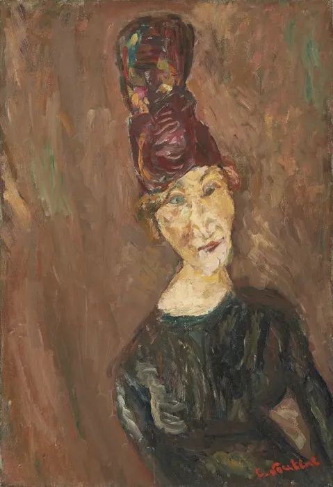 Framed Print : La femme au grand chapeau, ca 1919. Artist: Soutine, Chaim (1893-1943) Framed Print : La femme au grand chapeau, ca 1919. Artist: Soutine, Chaim (1893-1943)