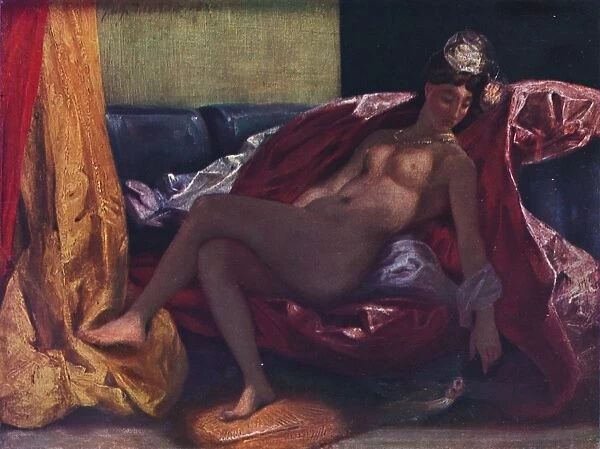 La femme au perroquet, 1827, (1937). Artist: Eugene Delacroix