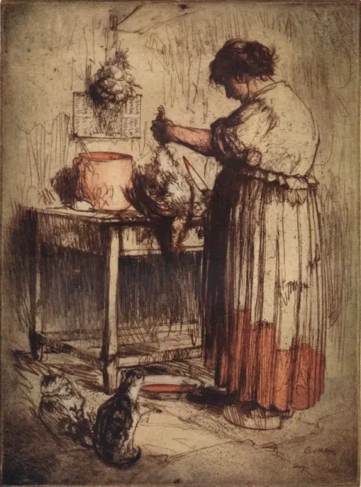 Framed Print : La Femme Au Poulet, c1921. Artist: Armand Coussens Framed Print : La Femme Au Poulet, c1921. Artist: Armand Coussens