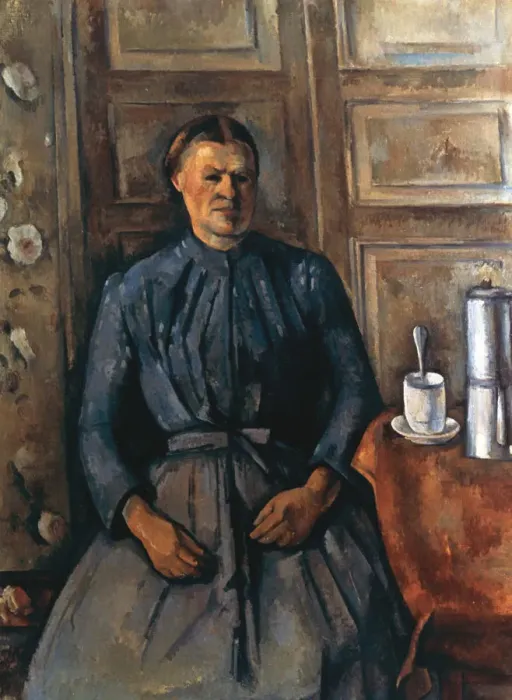 Framed Print : La Femme a la Cafetiere, c1890-1895. Artist: Paul Cezanne Framed Print : La Femme a la Cafetiere, c1890-1895. Artist: Paul Cezanne