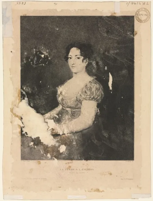 Framed Print : La femme a leventail, after Goya (verso), 1900 Framed Print : La femme a leventail, after Goya (verso), 1900