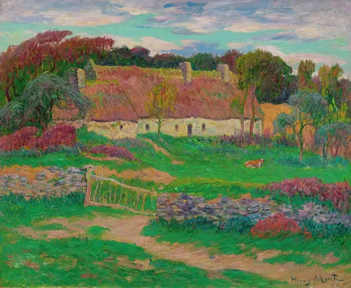 Framed Print : La Ferme du Pouldu, c.1895. Creator: Moret, Henry (1856-1913) Framed Print : La Ferme du Pouldu, c.1895. Creator: Moret, Henry (1856-1913)
