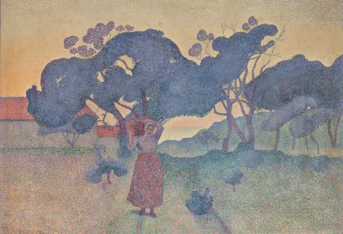 Framed Print : La Ferme (Soir), 1893. Creator: Cross, Henri Edmond (1856-1910) Framed Print : La Ferme (Soir), 1893. Creator: Cross, Henri Edmond (1856-1910)