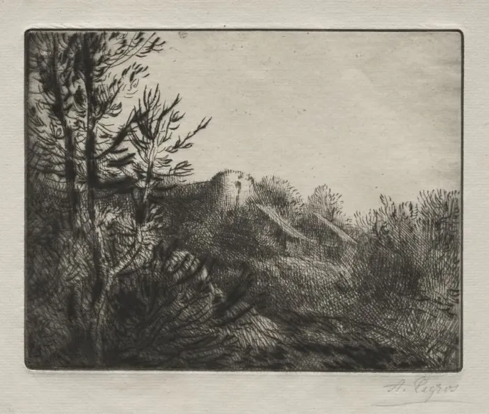 Framed Print : La ferme de valoux. Creator: Alphonse Legros (French, 1837-1911) Framed Print : La ferme de valoux. Creator: Alphonse Legros (French, 1837-1911)