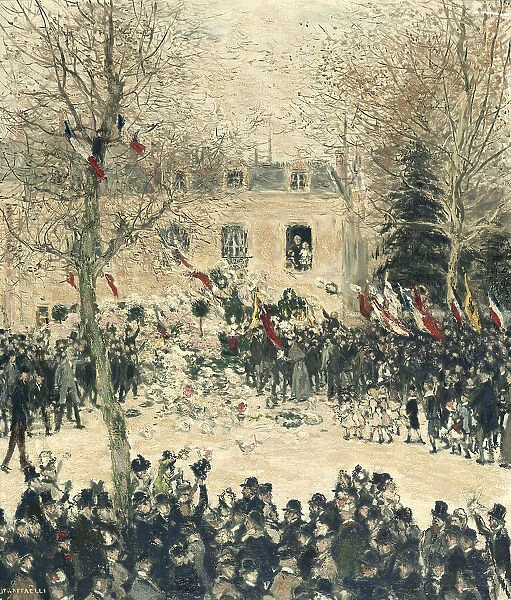 La fête des quatre-vingts ans de Victor Hugo, 27 février 1881, c1903. Creator: Jean-François Raffaëlli