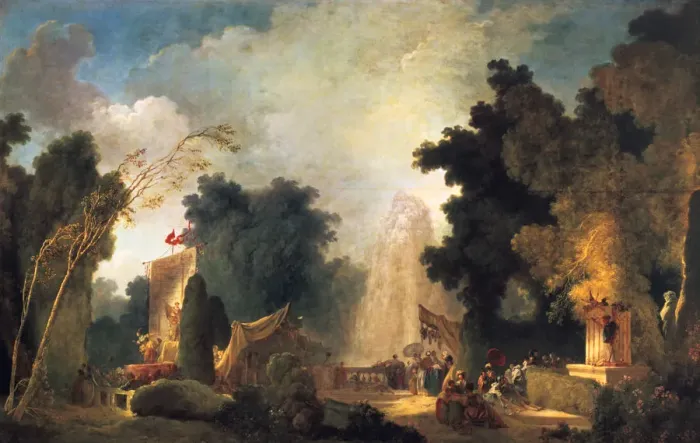 Framed Print : La fete a St Cloud ( A Celebration in St Cloud), c1775-1780. Artist: Jean-Honore Fragonard Framed Print : La fete a St Cloud ( A Celebration in St Cloud), c1775-1780. Artist: Jean-Honore Fragonard