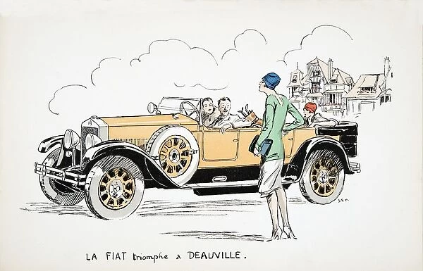 La Fiat triomphe a Deauville, from White Bottoms pub. 1927