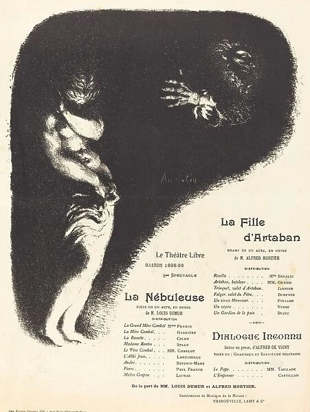 La Fille d Artaban;La Nebuleuse;Dialogue inconnu, 1896. Creator: Louis Anquetin