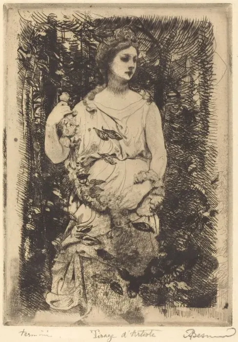 Framed Print : La Flore de le Gros, 1899. Creator: Paul Albert Besnard Framed Print : La Flore de le Gros, 1899. Creator: Paul Albert Besnard