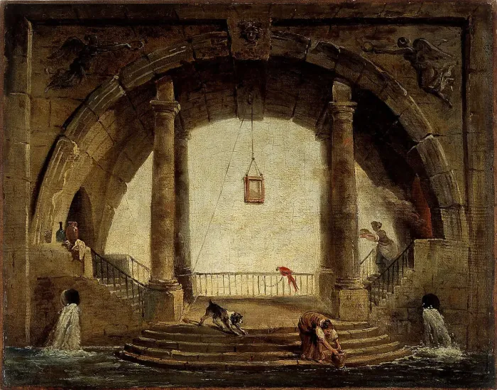 Framed Print : La Fontaine. Creator: Hubert Robert Framed Print : La Fontaine. Creator: Hubert Robert