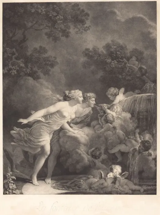 Framed Print : La Fontaine d Amour (The Fountain of Love), 1785. Creator: Nicolas-Francois Regnault Framed Print : La Fontaine d Amour (The Fountain of Love), 1785. Creator: Nicolas-Francois Regnault