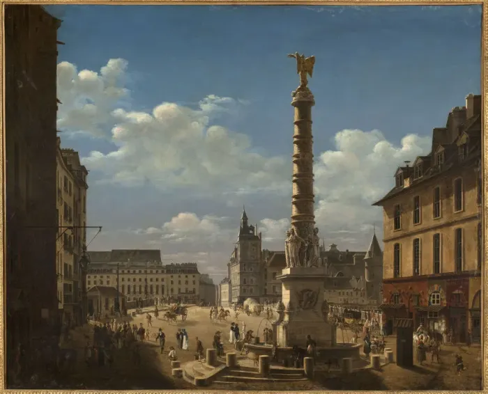 Framed Print : La Fontaine du Palmier in the Place du Chatelet Framed Print : La Fontaine du Palmier in the Place du Chatelet