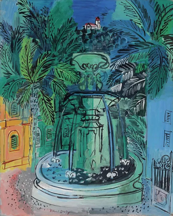 Framed Print : La fontaine a Hyeres, 1927. Creator: Dufy, Raoul (1877-1953) Framed Print : La fontaine a Hyeres, 1927. Creator: Dufy, Raoul (1877-1953)
