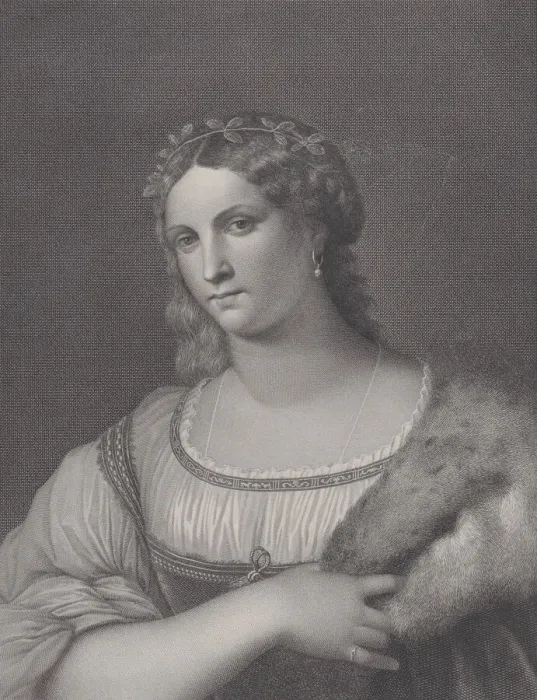 Framed Print : La Fornarina, 1814. Creators: Raphael Morghen, Pietro Ermini Framed Print : La Fornarina, 1814. Creators: Raphael Morghen, Pietro Ermini