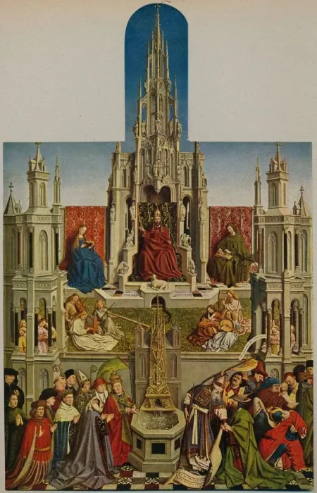 Framed Print : La Fuente De La Vida, (The Fountain of Grace), 1430-1455, (c1934). Artist: Jan van Eyck Framed Print : La Fuente De La Vida, (The Fountain of Grace), 1430-1455, (c1934). Artist: Jan van Eyck