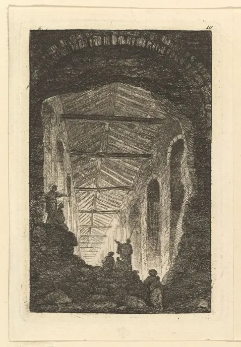 Framed Print : La Galerie Antique, ca. 1763-65. Creator: Hubert Robert Framed Print : La Galerie Antique, ca. 1763-65. Creator: Hubert Robert