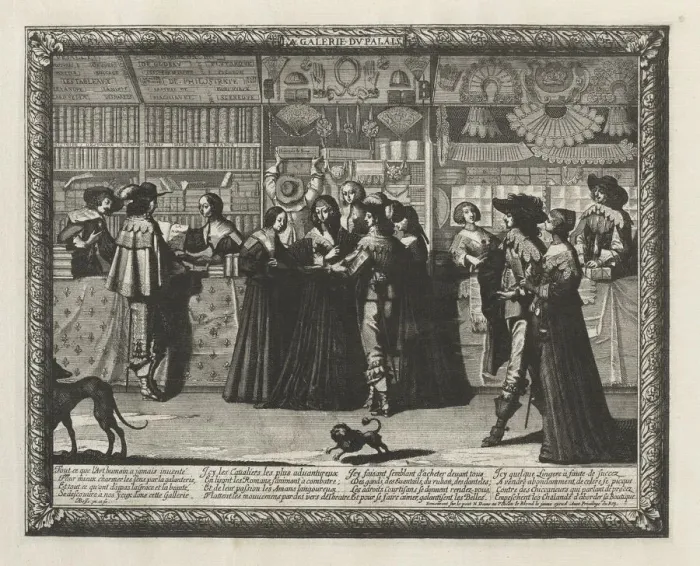 Framed Print : La Galerie du Paris, 1640(?). Creator: Abraham Bosse (French, 1602-1676)