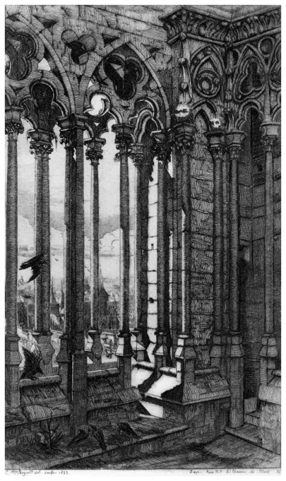 Framed Print : La Galerie Notre-Dame, c1841-1868 (1924). Artist: Charles Meryon Framed Print : La Galerie Notre-Dame, c1841-1868 (1924). Artist: Charles Meryon