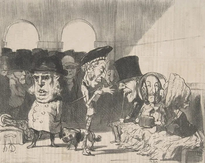 Framed Print : La gare du chemin de fer de Boulogne, 1852. Creator: Honore Daumier Framed Print : La gare du chemin de fer de Boulogne, 1852. Creator: Honore Daumier