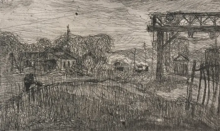 Framed Print : La Gare de Valmondois (The Valmondois Train Station), 1893. Creator: Armand Seguin Framed Print : La Gare de Valmondois (The Valmondois Train Station), 1893. Creator: Armand Seguin