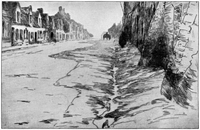 Framed Print : La Grande Rue, Flandre, 1898. Artist: Albert Baertsoen Framed Print : La Grande Rue, Flandre, 1898. Artist: Albert Baertsoen