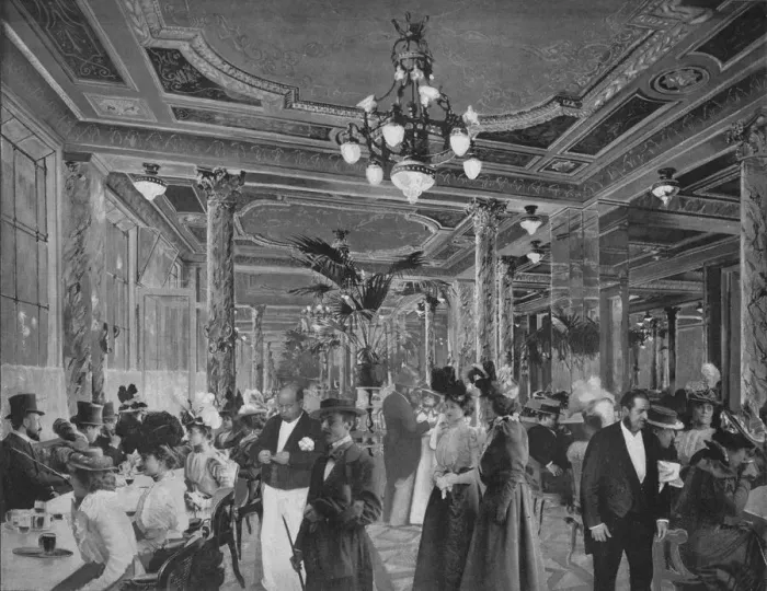 Framed Print : La Grande Salle Du Cafe Americain, 1900 Framed Print : La Grande Salle Du Cafe Americain, 1900