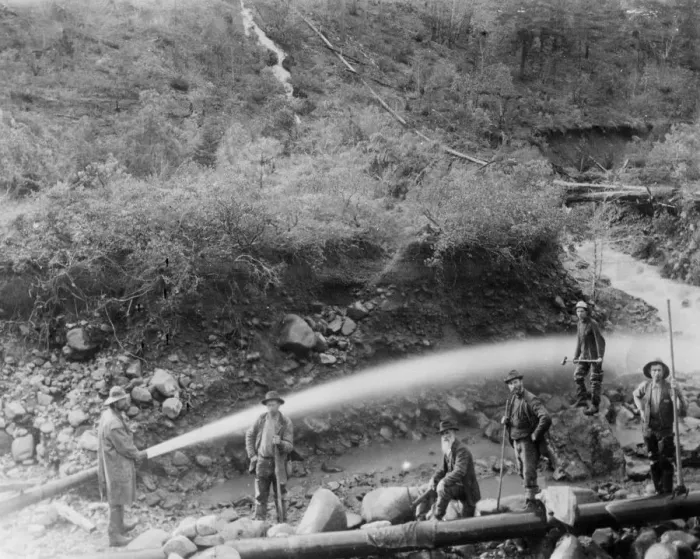 Framed Print : La Grange Mine Crew, California, 1890s. Creator: Anonymous Framed Print : La Grange Mine Crew, California, 1890s. Creator: Anonymous
