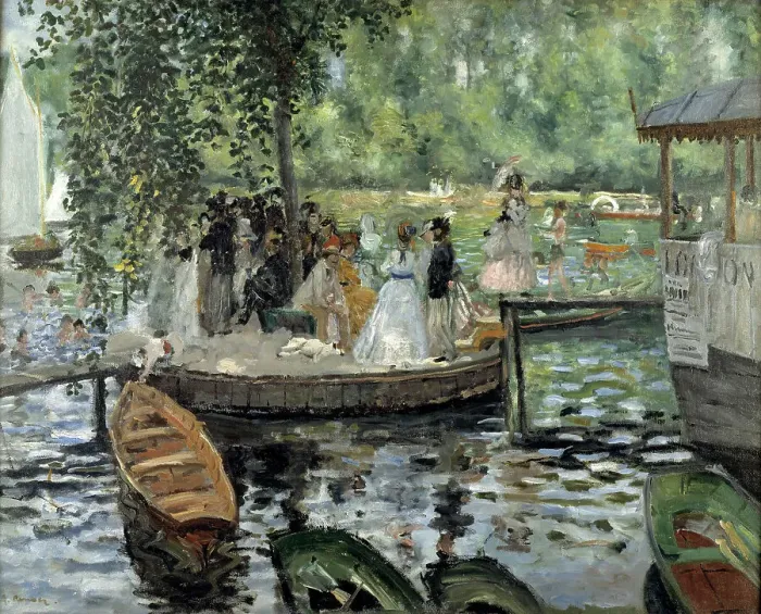 Framed Print : La Grenouillère, 1869. Creator: Pierre-Auguste Renoir Framed Print : La Grenouillère, 1869. Creator: Pierre-Auguste Renoir