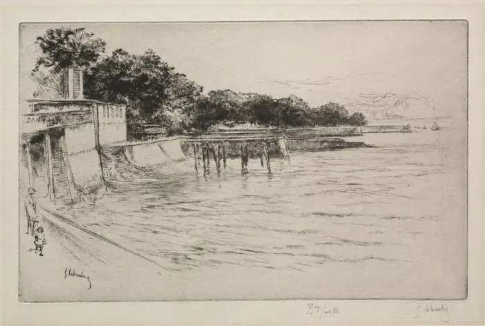 Framed Print : La greve desertee. Creator: Gustave Leheutre (French, 1861-1932)