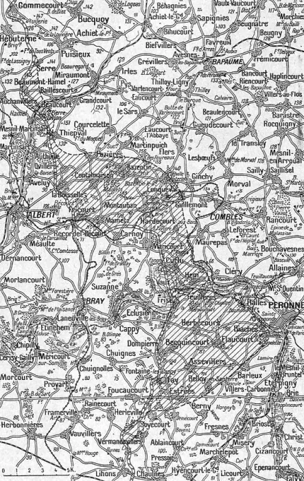 Framed Print : La Guerre 20-26 juillet 1916; Carte-croquis du terrain au Nord et au Sud de la Somme, 1916. Creator: Unknown Framed Print : La Guerre 20-26 juillet 1916; Carte-croquis du terrain au Nord et au Sud de la Somme, 1916. Creator: Unknown