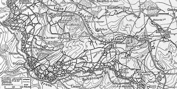 La Guerre 20-26 juillet 1916; cartes des ouvrages allemands d'Ovillers a Hardecourt, 1916. Creator: Unknown