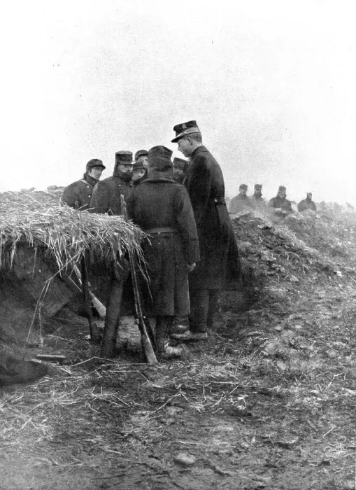 Framed Print : La Guerre de Tranchees; Le Roi-camarade'; Albert 1er Dans les tranchees d'Avecapelle, 1915. Creator: Unknown. La Guerre de Tranchees; Le Roi-camarade'; Albert 1er Dans les tranchees d'Avecapelle, 1915. Creator: Unknown Framed Print : La Guerre de Tranchees; Le Roi-camarade'; Albert 1er Dans les tranchees d'Avecapelle, 1915. Creator: Unknown. La Guerre de Tranchees; Le Roi-camarade'; Albert 1er Dans les tranchees d'Avecapelle, 1915. Creator: Unknown