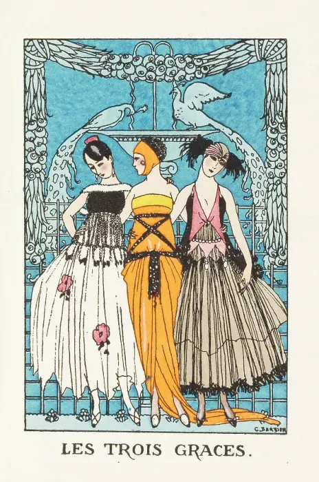 Framed Print : La guirlande des mois, 1917-1920. Creator: Barbier, George (1882-1932) Framed Print : La guirlande des mois, 1917-1920. Creator: Barbier, George (1882-1932)