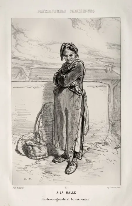 Framed Print : A la Halle. Creator: Paul Gavarni (French, 1804-1866) Framed Print : A la Halle. Creator: Paul Gavarni (French, 1804-1866)
