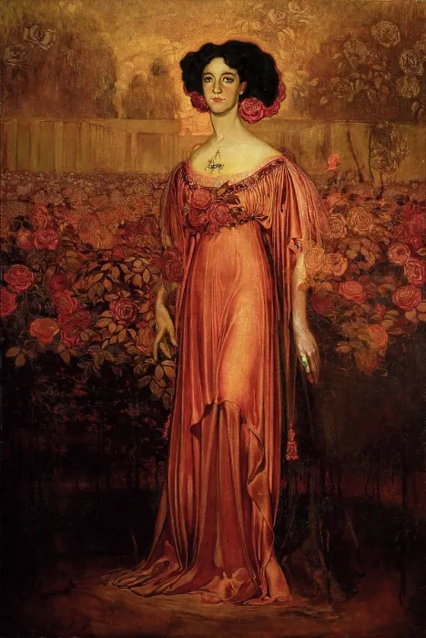 Framed Print : La hermana de las rosas (The Sister of the Roses), 1908. Creator: Nestor, (Nestor Martin-Fernandez de la Torre) (1887-1938) Framed Print : La hermana de las rosas (The Sister of the Roses), 1908. Creator: Nestor, (Nestor Martin-Fernandez de la Torre) (1887-1938)