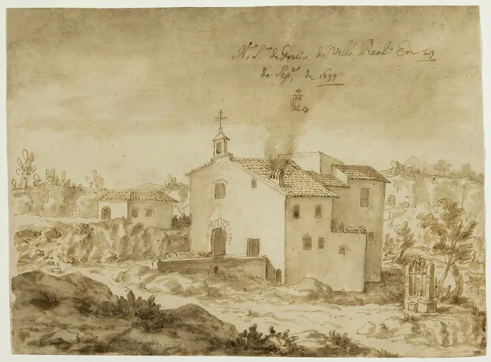 Framed Print : La iglesia of Nuestra Senora de Gracia en Vila-real, 1699. Creator: Juan Conchillos Falco Framed Print : La iglesia of Nuestra Senora de Gracia en Vila-real, 1699. Creator: Juan Conchillos Falco