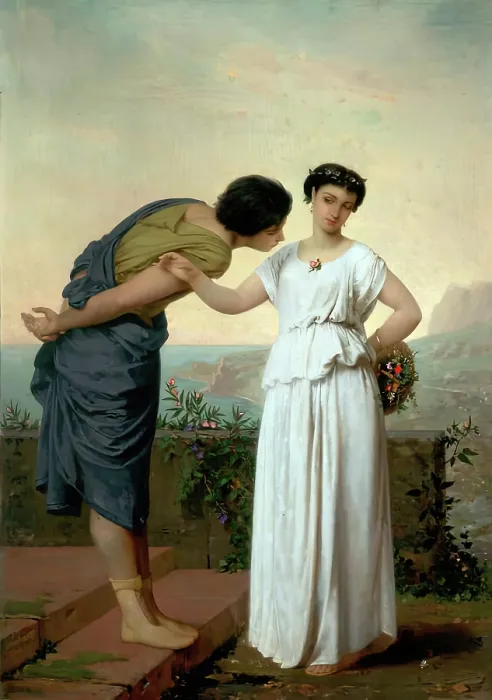 Framed Print : La Jeunesse, 1869. Creator: Jean Ernest Aubert Framed Print : La Jeunesse, 1869. Creator: Jean Ernest Aubert
