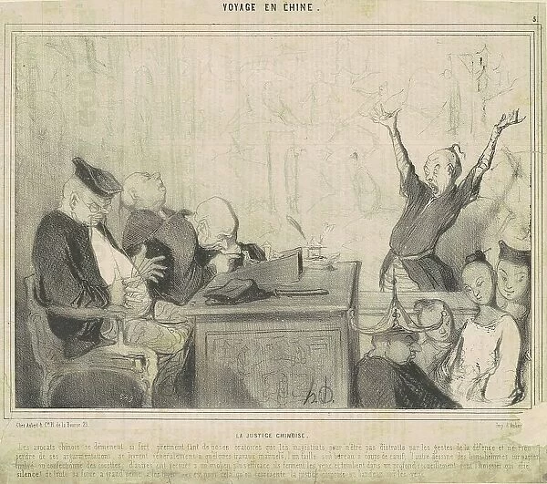 La justice chinoise, 19th century. Creator: Honore Daumier