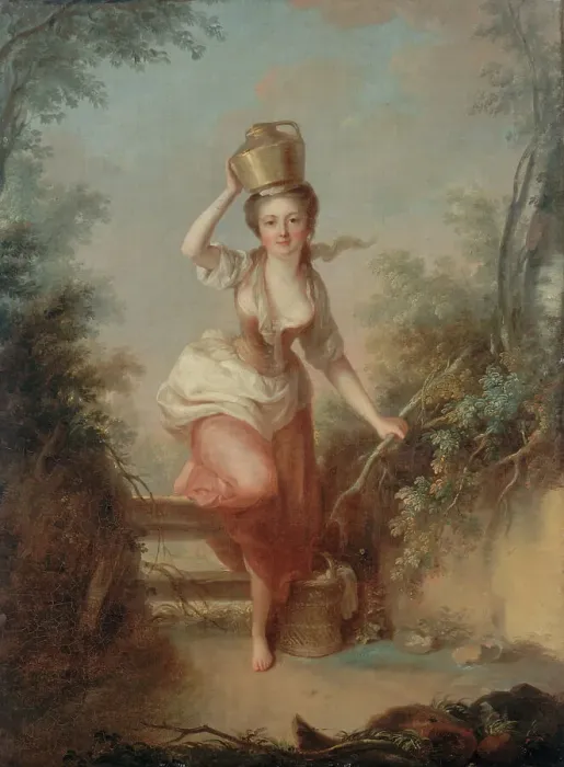 Framed Print : La Laitière, 18th century. Creator: Jean Baptiste Marie Huet Framed Print : La Laitière, 18th century. Creator: Jean Baptiste Marie Huet