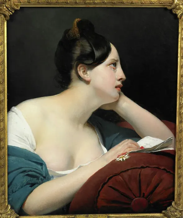 Framed Print : La lettre de Wagram, 1827. Creator: Dubufe, Claude Marie Paul (1790-1864) Framed Print : La lettre de Wagram, 1827. Creator: Dubufe, Claude Marie Paul (1790-1864)