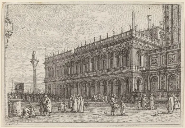 Framed Print : La libreria. V. in or before 1742. Creator: Canaletto Framed Print : La libreria. V. in or before 1742. Creator: Canaletto